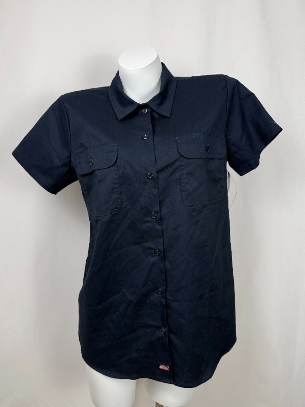 Genuine Dickies Womens TempControl Cooling Short Sleeve Work Shirt Dark Navy L